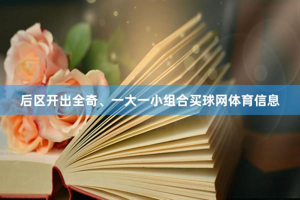 后区开出全奇、一大一小组合买球网体育信息