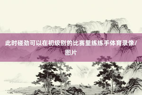 此时碰劲可以在初级别的比赛里练练手体育录像/图片