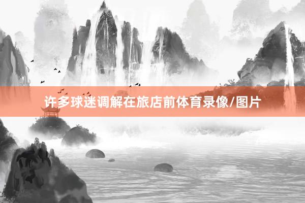许多球迷调解在旅店前体育录像/图片
