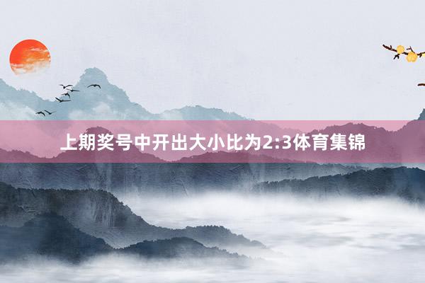 上期奖号中开出大小比为2:3体育集锦
