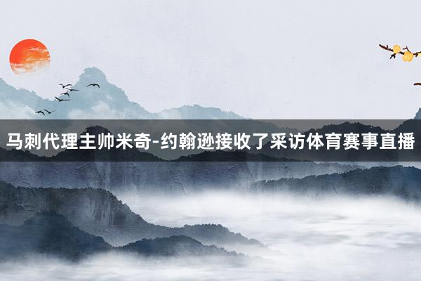 马刺代理主帅米奇-约翰逊接收了采访体育赛事直播