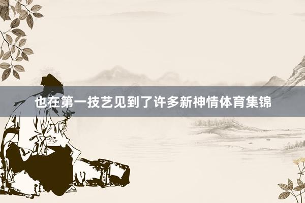 也在第一技艺见到了许多新神情体育集锦