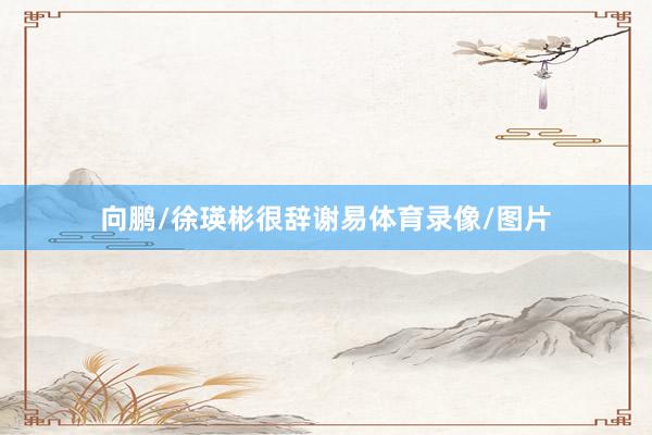 向鹏/徐瑛彬很辞谢易体育录像/图片