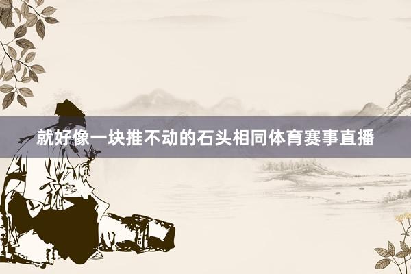 就好像一块推不动的石头相同体育赛事直播