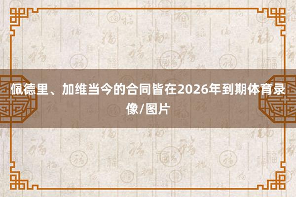 佩德里、加维当今的合同皆在2026年到期体育录像/图片